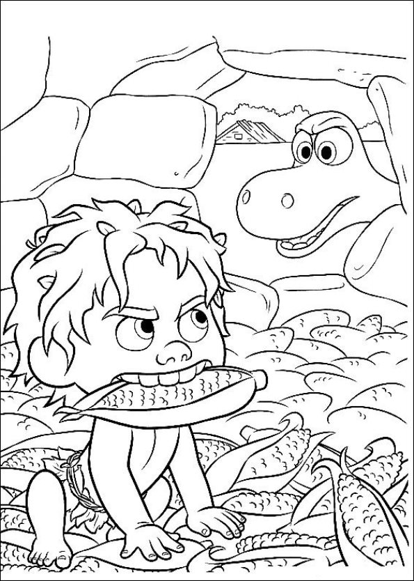 Plansa de colorat cu Dinozauri 47 143